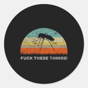 Adesivo Redondo Engraçado Isto Coisas Mosquito