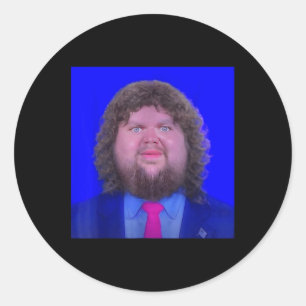 Adesivo Redondo Engraçado Jd Vance Shirt Jd Vance Face Meme