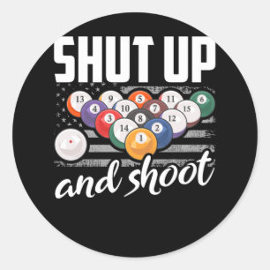 Adesivo Redondo Engraçado Jogador Billard Cotação Billiard Sarcast