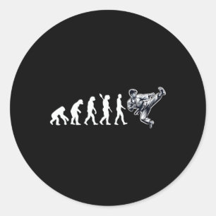 Adesivo Redondo Engraçado Karate Evolution Artes Marciais Lover Ka