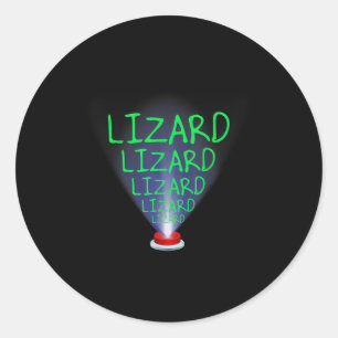 Adesivo Redondo Engraçado Lizard Trending Memory