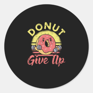 Adesivo Redondo Engraçado Malhação de Workout Gym Barbell