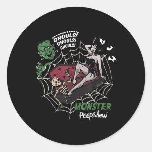 Adesivo Redondo Engraçado Monstro Frankenstein Lover Monstro Como