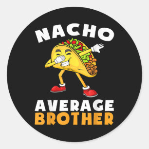 Adesivo Redondo Engraçado Nacho Médio Irmão Cinco De Mayo Mexicano
