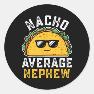 Adesivo Redondo Engraçado Nacho Médio Sobrinho Cinco De Mayo Mexic