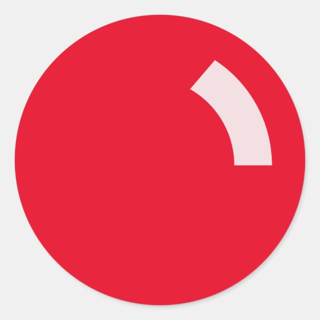 Adesivo Redondo Engraçado Natal brilhante Vedante Vermelho (Frente)