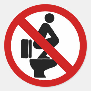 Adesivo Redondo Engraçado NENHUNS pés no ⚠ tailandês do sinal