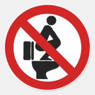 Adesivo Redondo Engraçado NENHUNS pés no ⚠ tailandês do sinal