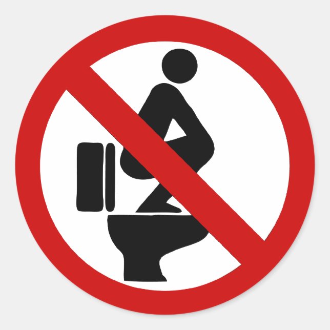 Adesivo Redondo Engraçado NENHUNS pés no ⚠ tailandês do sinal do ⚠ (Frente)