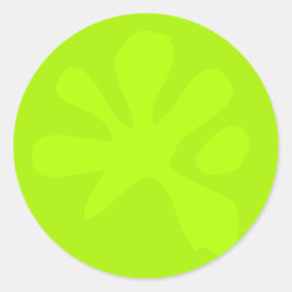 Adesivo Redondo Engraçado, neon verde eslima gráfico moderno diver