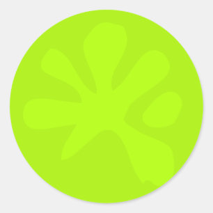 Adesivo Redondo Engraçado, neon verde eslima gráfico moderno diver