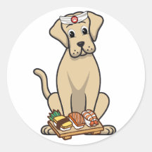 Engraçado, o cachorro grande é um chef de sushi