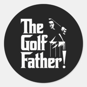 Adesivo Redondo Engraçado O Pai do Golfe Dia dos Pais Golfer Dad