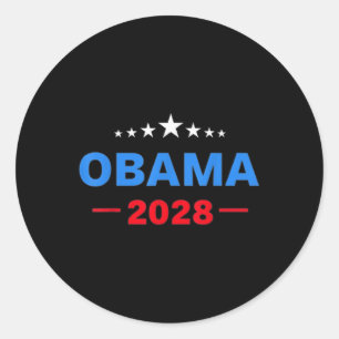 Adesivo Redondo Engraçado Obama Para O Presidente 2028 Obama 2028