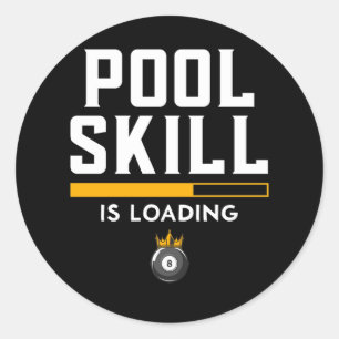 Adesivo Redondo Engraçado Oito Cotação Esportiva Piscina Billiard