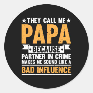 Adesivo Redondo Engraçado Papá Design Para O Avô Papi Papaw Da Gra