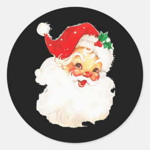 Adesivo Redondo Engraçado Papais noeis Vintage Rua Nicholas Toddle