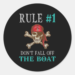 Adesivo Redondo Engraçado Pirate Quote Tampa Gasparilla Crossbones