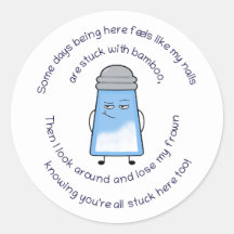 Engraçado Poema Salty Couplet Sticker "Bamboo"