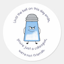 Engraçado Poema Salty Couplet Sticker "Não Amigos"