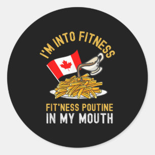 Adesivo Redondo Engraçado Poutine Routine Im Na Malhação Canadien