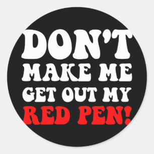 Adesivo Redondo Engraçado professor