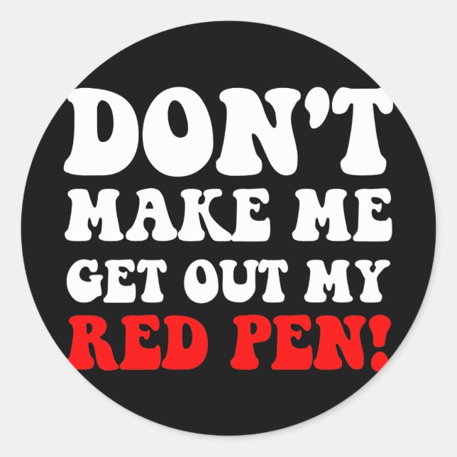 Adesivo Redondo Engraçado professor (Frente)