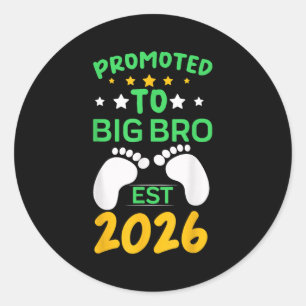 Adesivo Redondo Engraçado Promovido a Grande Irmão 2026 Logo Será