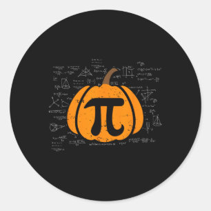 Adesivo Redondo Engraçado Pumpkin Pie Math Professora Halloween Th