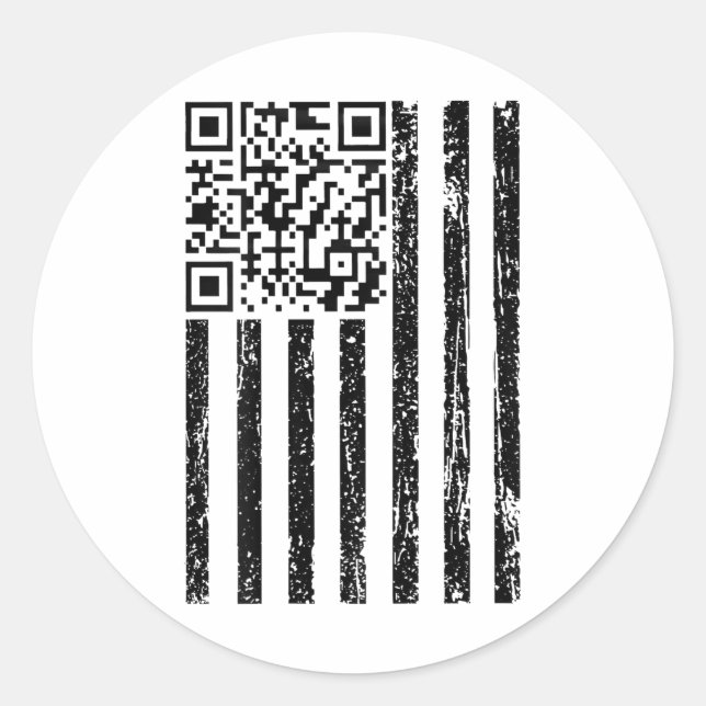 Adesivo Redondo Engraçado Qr Digitalize-me Presidente Dancing Code (Frente)