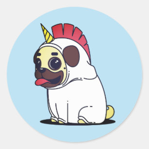 Adesivo Redondo Engraçado queira ser cão do traje do Dia das