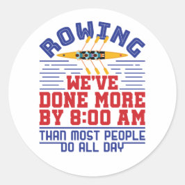 Adesivo Redondo Engraçado Remo, fizemos mais equipes de tripulante