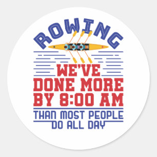 Adesivo Redondo Engraçado Remo, fizemos mais equipes de tripulante