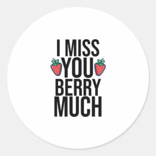Adesivo Redondo Engraçado, sinto muito a sua design de morango