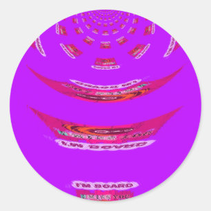 Adesivo Redondo Engraçado, sinto sua falta, estou entediado