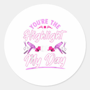 Adesivo Redondo Engraçado Stylist Barbershop Gift Hair Salon Hai