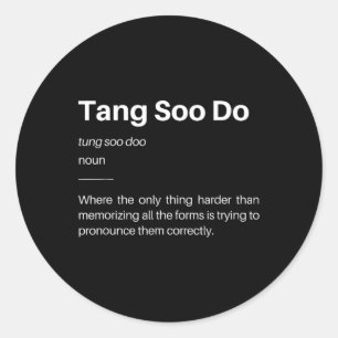 Adesivo Redondo Engraçado Tang Soo Do Definition Martits Karate S