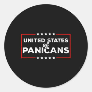 Adesivo Redondo Engraçado Tarifas Trump Orgulhosas Estados Unidos 