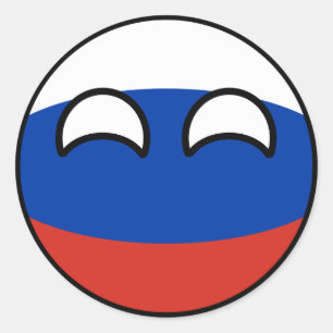 Adesivo Redondo Engraçado Tendência Geeky Rússia Countryball