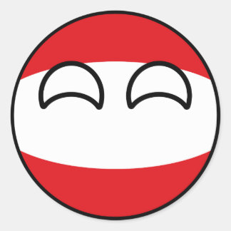 Adesivo Redondo Engraçado Tending Geeky Áustria Countryball
