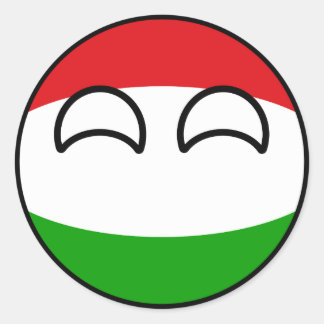 Adesivo Redondo Engraçado Tending Geeky Hungria Countryball
