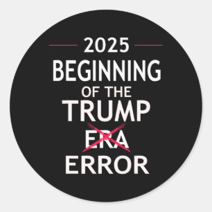 Adesivo Redondo Engraçado Trump 2025 Erro político na era do troca