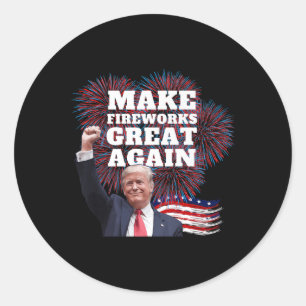 Adesivo Redondo Engraçado Trump Torna O Excelente Do Fireworks Nov