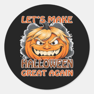 Adesivo Redondo Engraçado Trumpkin - Vamos Faz Excelente De Hallow