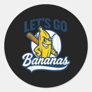 Adesivo Redondo Engraçado Vamos Bananas Cuja Banana Fruta Ban