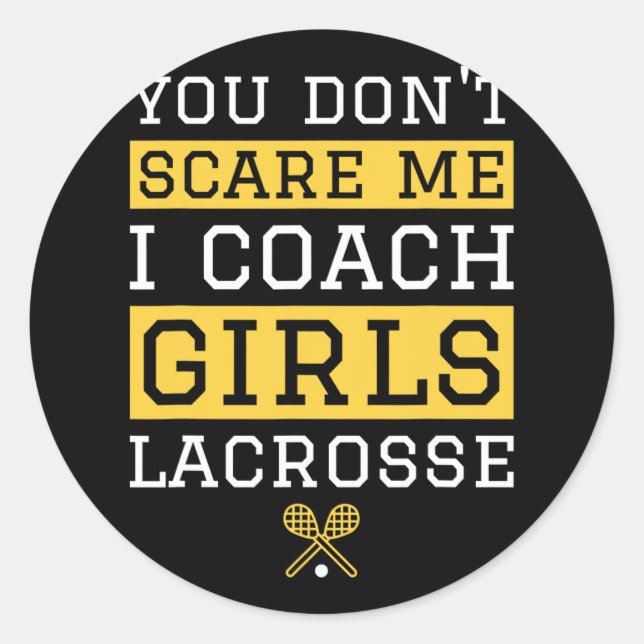 Adesivo Redondo Engraçado você não me assusta. Eu treino garotas q (Frente)