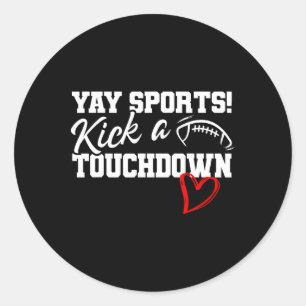 Adesivo Redondo Engraçado YSports Chuta Um Toco Super Futebol B