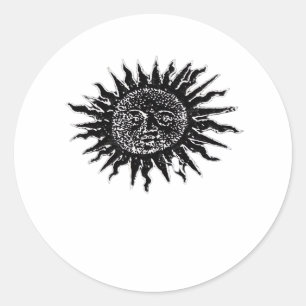 Adesivo Redondo Engrenagem ao Sol Medieval - Estética Whimsigoth -