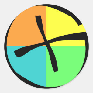 Adesivo Redondo Engrenagem de Geocaching
