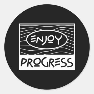 Adesivo Redondo enjoy the progress  44